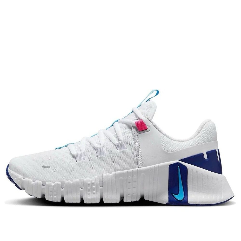 Size 8.5 Nike Free Metcon 5 White Aquarius Blue Womens Training Shoes DV3950-103